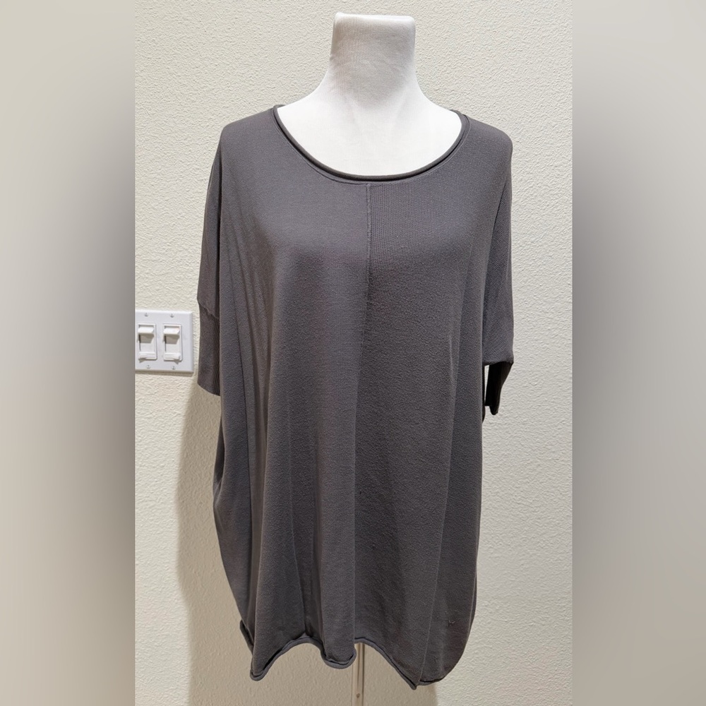 James Perse Gray Knit Top Size 4 Extra Large